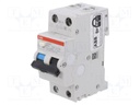 RCBO breaker; Inom: 10A; Ires: 30mA; Poles: 1+N; 230VAC; DIN; IP20