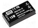 Converter: DC/DC; 15W; Uin: 9÷18V; Uout: 12VDC; Uout2: -12VDC; 2"x1"