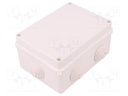 Enclosure: junction box; X: 118mm; Y: 157mm; Z: 94mm; wall mount