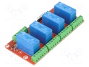 Module: relay; Channels: 4; 5VDC; max.240VAC; 5A; 105x52x24mm