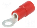 Ring terminal; M3; Ø: 3.2mm; 0.3÷1.65mm2; crimped; for cable; red