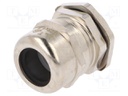 Cable gland; M25; IP68; Mat: brass; Body plating: nickel