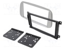 Radio mounting frame; Ford; 2 DIN; silver