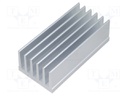 Heatsink: extruded; grilled; natural; L: 75mm; W: 36.8mm; H: 25mm