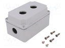 Enclosure: for remote controller; X: 80mm; Y: 130mm; Z: 73mm; grey