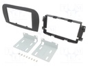 Radio mounting frame; Mercedes; 2 DIN; black