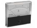 Ammeter; analogue; on panel; I DC: 0÷15A; Class: 2,5; 70x60mm