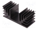 Heatsink: extruded; grilled; black; L: 37.5mm; W: 88mm; H: 35mm