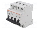 Circuit breaker; 230/400VAC; Inom: 63A; Poles: 4; Charact: D; 10kA