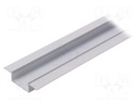 Profiles for LED modules; recessed; white; L: 1m; aluminium