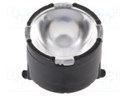 LED lens; round; Mat: PMMA plexiglass; transparent; 21÷23°; Ø: 10mm