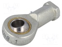 Ball joint; 16mm; Thread: M16; Mat: steel; Pitch: 2,0; Plating: zinc