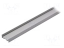 Profiles for LED modules; surface; natural; L: 1m; aluminium