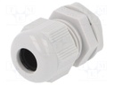 Cable gland; M16; IP68; Mat: polyamide; light grey