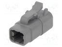 Connector: wire-wire; ATM; plug; female; PIN: 4; IP67; Locking: latch