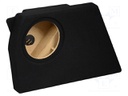 Car loudspeaker enclosure; MDF; black; textil; 17l; 250mm; 286mm