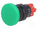 Switch: push-button; Pos: 2; SPDT; 3A/250VAC; 2A/24VDC; green; green