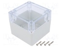 Enclosure: multipurpose; X: 90mm; Y: 90mm; Z: 75mm; ZP; polycarbonate