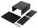 Heatsink: with case; black; aluminium; anodized; Y: 47mm; X: 75.2mm