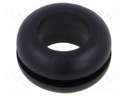 Grommet; black; UL94HB; TPR