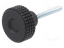 Knob; Ø: 31mm; Ext.thread: M5; 40mm; H: 24mm; technopolymer (PP)