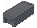 Enclosure: multipurpose; X: 80mm; Y: 191mm; Z: 60mm; BOCUBE; graphite