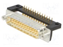 D-Sub; PIN: 25; socket; male; for panel mounting,on PCBs; THT