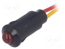 Indicator: LED; prominent; 24VDC; Cutout: Ø8.2mm; IP40; polyamide