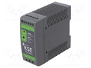 Power supply: switched-mode; 60W; 24VDC; 2.5A; 90÷264VAC; DIN; IP20