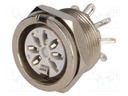 Socket; DIN; female; PIN: 7; Layout: 270°; for panel mounting,screw