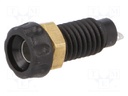 Socket; 4mm banana; 10A; 60VDC; 23mm; black; nickel plated