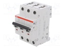 Circuit breaker; 400VAC; 10A; Poles: 3; DIN; Charact: K; IP20