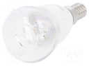 LED lamp; warm white; E14; 230VAC; 470lm; 5.5W; 2700K; CRImin: 80