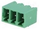 Pluggable terminal block; 3.81mm; ways: 3; straight; socket; male