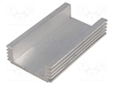 Heatsink: extruded; L: 70mm; W: 40mm; H: 15mm; 120cm2; Int.width: 28mm