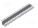 Profiles for LED modules; recessed; natural; L: 1m; aluminium