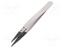 Tweezers; Tweezers len: 130mm; Blades: straight; ESD