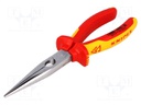 Pliers; insulated,cutting,elongated; steel; 200mm