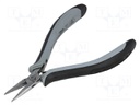 Pliers; straight,half-rounded nose,smooth gripping surfaces