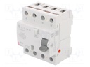 RCD breaker; Inom: 25A; Ires: 30mA; Poles: 4; 230/400V; DIN; IP20