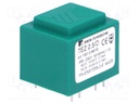 Transformer: encapsulated; 2.5VA; 230VAC; 12V; 12V; 104.1mA; IP00