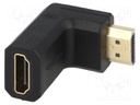 Adapter; HDMI socket,HDMI socket 90°; Colour: black