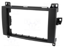 Radio mounting frame; Mercedes; 2 DIN; black