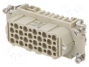 Connector: HDC; contact insert; female; DD; PIN: 40; 40+PE; crimped