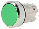 Switch: push-button; Stabl.pos: 2; 22mm; green; Illumin: none; IP67