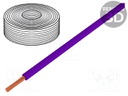 Wire; stranded; Cu; 1x0,14mm2; PVC; violet; 60V; -10÷85°C; 10m