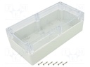 Enclosure: multipurpose; X: 120mm; Y: 240mm; Z: 75mm; ZP; light grey