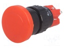 Switch: push-button; Pos: 2; SPDT; 3A/250VAC; 2A/24VDC; red; red