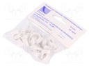 Holder; white; Application: on round cable; 25pcs; with a nail