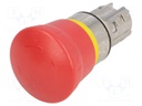 Switch: emergency stop; Stabl.pos: 2; 22mm; red; IP67; Pos: 2